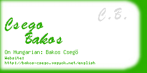 csego bakos business card